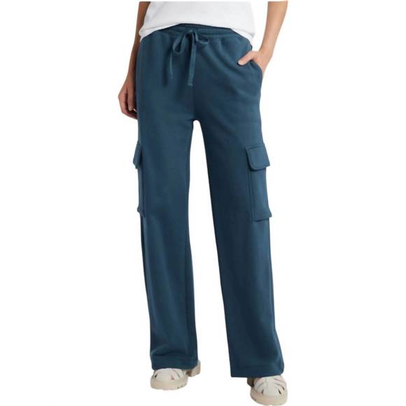 NEW NATION LTD casey cargo sweatpants in midnight blue